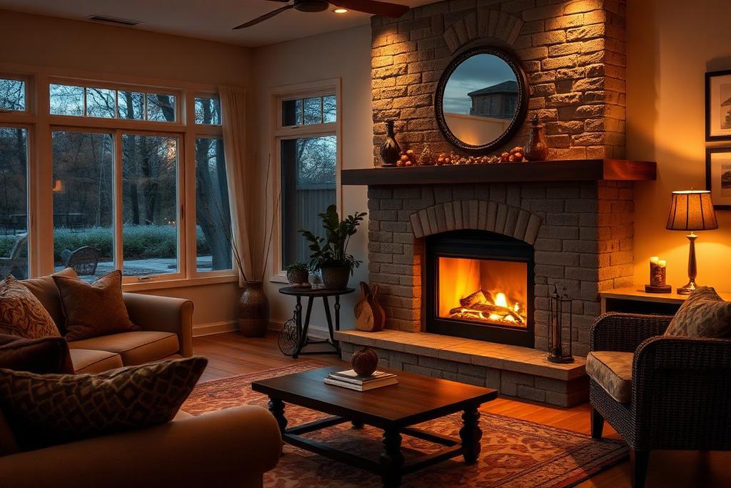 Fireplace On example — AI-edited property listing photo