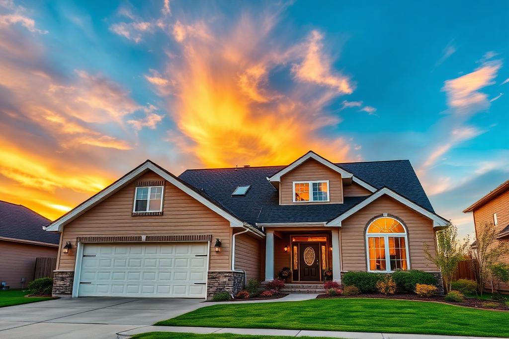 Sky Replacement example — AI-edited property listing photo